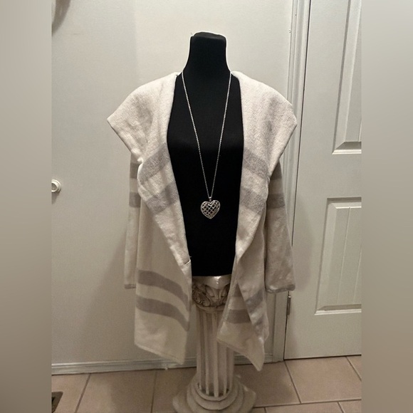 Nordstrom Lovestitch jacket wool blend wrap hood soft M coat - Picture 2 of 10